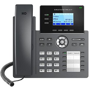 Grandstream GRP2604P - Telefone IP profissional. conferência HD. display colorido. PoE. Preto