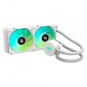 Cooler Aigo AC240 Ver.2 com RGB - Compatível Intel/AMD, Branco