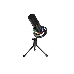 Microfone Dinâmico Cardioide Fifine K658 com Função de Mudo - Cor Preta