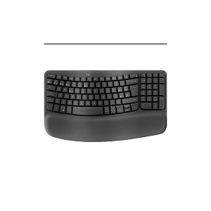 Teclado Sem Fio Logitech Wave 920-012278 Graphite com Conforto Ergonomico