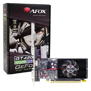Placa de Vídeo Afox Nvidia GeForce GT 420 4GB DDR3 - Desempenho Confiável para Jogos