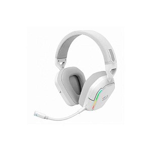 Fone Sem Fio Redragon Mira H868W c/Microfone RGB Branco - Bluetooth e 2.4G