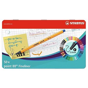 Caneta Stabilo Fineliner Point88 50 Cores - Modelo 8850-6