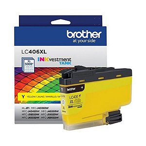 Cartucho de Tinta Brother LC406XLYS Amarelo para Impressora MFC-J6955