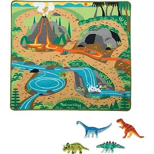 Tapete Infantil de Dinossauros Melissa & Doug - Conjunto com 4 Peças