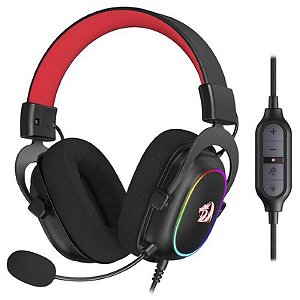 Headset Gamer Redragon Zeus X H510-RGB - Preto e Vermelho