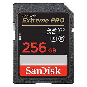 Cartão de Memória SD Sandisk Extreme Pro 256GB 200MB/s - SDSDXXD-256G-GN4IN