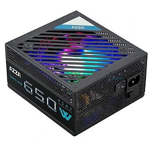 Fonte ATX 650W Azza PSAZ-650W ARGB 80 Plus Bronze - Alta Performance e Estilo