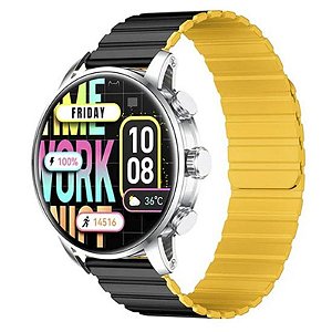 Relógio Inteligente Kieslect KR2 - Tela de 1.43, Bluetooth, IP68, Aço Inoxidável