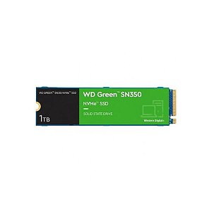 SSD Western Digital WD Green SN350, 1TB, M.2 Nvme, Leitura 3200MB/s, Gravação 2500MB/s, WDS100T3G0C