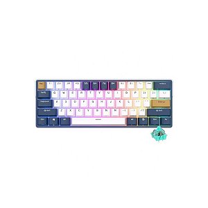 Teclado Mecânico Bluetooth Royal Kludge RK61 Plus, 60%, RGB, Switch SKY Cyan, Azul
