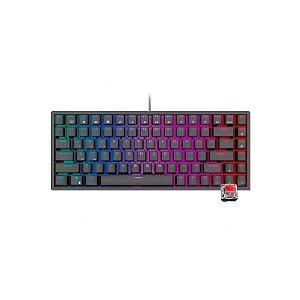 Teclado Mecânico Royal RK84 RGB - Switch Vermelho, Cor Preta, Sem Fio