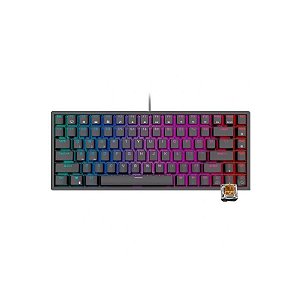 Teclado Mecânico Royal RK84 RGB - Switch Brown, Preto