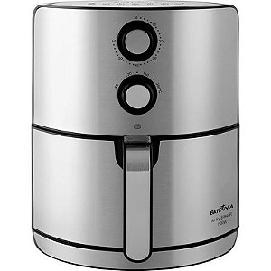 Fritadeira Sem Óleo Britânia Air Fryer BFR46PI 4.6L - Prata e Preto 110V