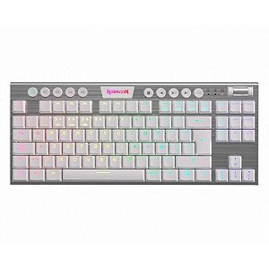 Teclado Mecânico Redragon Horus TKL Wireless Branco – Edição Especial