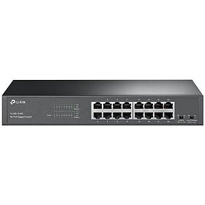Switch Ethernet TP-Link TL-SG1016D - 16 Portas 10/100/1000 Mbps - Preto