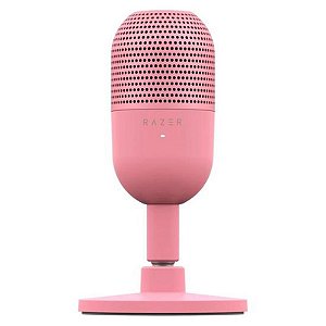 Microfone Condensador Razer Seiren V3 Mini USB-C - Rosa - Som Profissional e Compacto