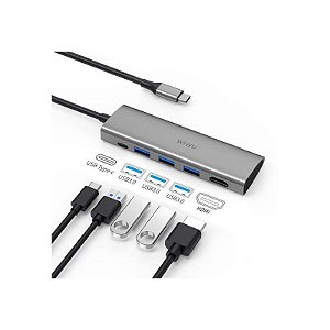 Concentrador Usb-C Wiwu T8 7 Em 1 - Hdmi Sd Micro Sd Tipo-C Usb 3.0