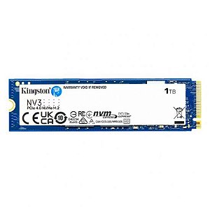 SSD Kingston NV3 1TB M.2 NVMe - Leitura até 6000MB/s e Gravação 4000MB/s - SNV3S/1000G