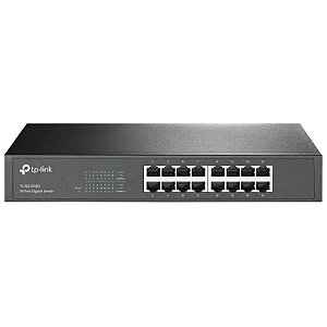 Switch TP-LINK TL-SG1016D de 16 Portas 10/1000Mbps Bivolt Preto