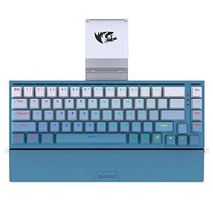 Teclado Mecânico Redragon K641B BW RGB Shaco 60% Hotswap com Suporte para Celular - Azul
