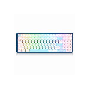 Teclado Sem Fio Redragon K684WB RGB Eva Pro - Branco e Azul