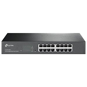 Switch TP-LINK TL-SG1016DE 16 Portas 10/100Mbps Bivolt - Preto Profissional