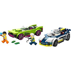 Pursuit Policial com Carro de Patrulha e Muscle Car - Lego City 60415 (213 Peças)
