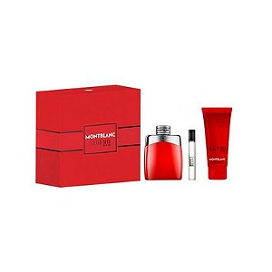 Kit Mont Blanc Legend Red EDP 10ML - 3 Peças Exclusivas para Presentear