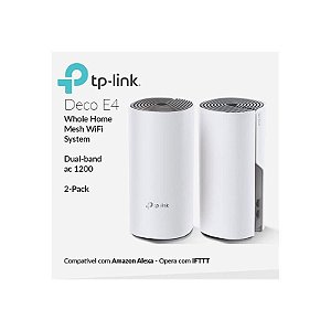 Roteador TP-Link Deco E4 Pacote Residencial Completo 2 Peças AC1200