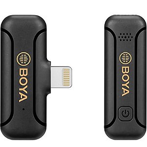 Microfone Sem Fio Compacto Boya BY-WM3T2-D1 - Preto