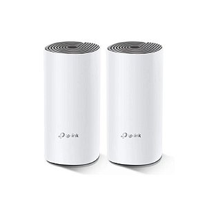 Sistema de Wifi Mesh TP-Link Deco E4 AC1200 - 2 Unidades - Cor Branco