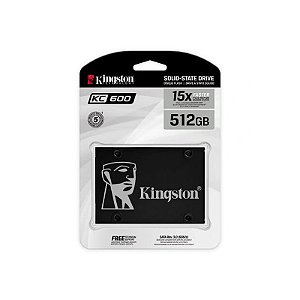 SSD Kingston KC600 512GB 2.5 SATA III - Alta Performance Leitura 550MB/s Gravacao 520MB/s