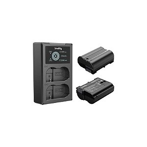 Carregador Duplo En El 15 Smallrig com 2 Baterias Adicionais
