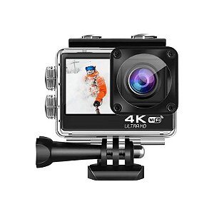 Câmera de Ação 4K ABC Modelo A3070-V8 - Preto Premium