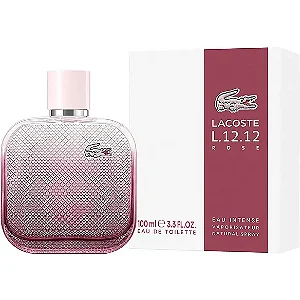 Perfume Lacoste L.12.12 Rose Intense Edt 100Ml - Feminino - Fragrância Floral Suculenta