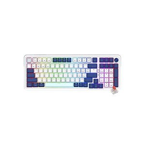 Teclado Gamer Mecânico Redragon K686WB-RGB-Pro Eisa Wireless / RGB / Red / Inglês - Branco / Azul