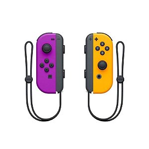Controle Joy-Con Nintendo Switch Hac-A-Jaqaa L/R com Correia - Roxo/laranja