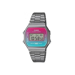Relógio Casio Unissex Digital A168WERB-2ADF com Estilo Moderno e Funcionalidade Avançada