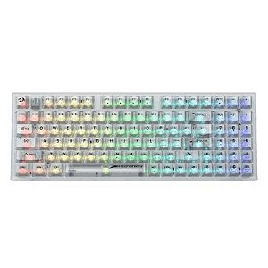 Teclado Gamer Sem Fio Redragon Irelia Pro K658CT RGB Transparente