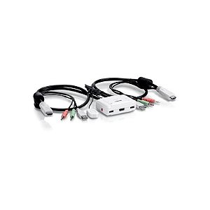 Comutador KVM Trendnet TK-215I com 2 Portas HDMI 1080p e Áudio 3.5mm