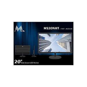Monitor 19.5 Polegadas Mtek Ms20Nht Led/Hdmi/Vga Preto