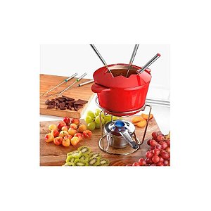 Fondue Cuisinart FP-115RS Vermelho - Conjunto Completo com 12 Peças