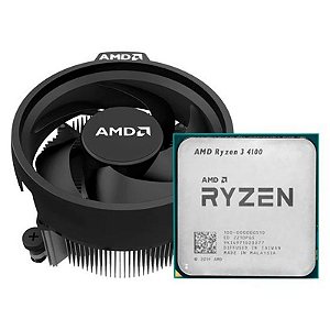 Processador AMD Ryzen 3 4100 AM4 - 4 Núcleos, 8 Threads, 3.8GHz Turbo até 4.0GHz, 6MB Cache
