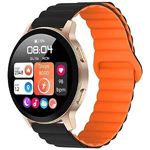 Relógio Inteligente Xinji Cobee C3 - Bluetooth - Resistente à Água - Dourado Rosé