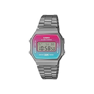 Relógio Casio A168WERB-2ADF Unissex - Prata e Rosa Elegante