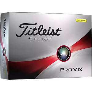 Bolas de Golfe Profissionais Titleist Pro V1X Amarelo - Kit com 12 unidades