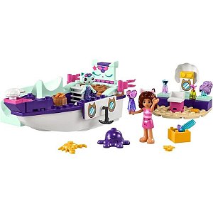 Casa de Bonecas Gabby Lego com Navio e Spa da MerCat - 10786 (88 Peças)