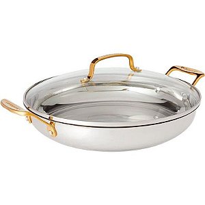 Panela De Aço Inoxidável Cuisinart C7M25-30Dgd Com Tampa 30Cm