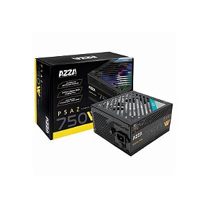 Fonte de Alimentação Azza PSaz 750W ATX Não Modular 80 Plus Bronze RGB